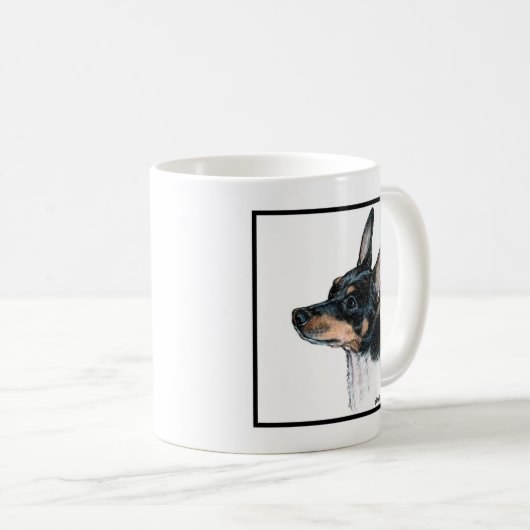 Toy Fox Terrier Art von Glenda S. Harlan Kaffeetasse (VorderseiteRechts)