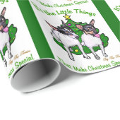 Toy Fox Terrier Christmas Geschenkpapier (Rolleneckpunkt)