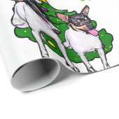 Toy Fox Terrier Christmas Geschenkpapier (Rolleneckpunkt)
