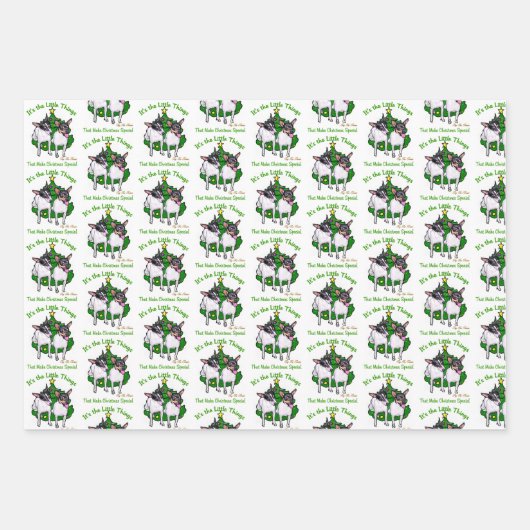Toy Fox Terrier Christmas Geschenkpapier Set (Vorderseite)