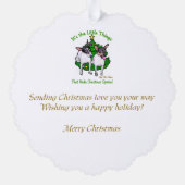 Toy Fox Terrier Christmas Ornament Karte (Rückseite)