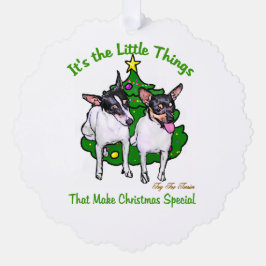 Toy Fox Terrier Christmas Ornament Karte
