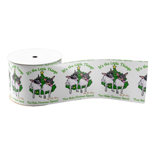 Toy Fox Terrier Christmas Ripsband (Spule)