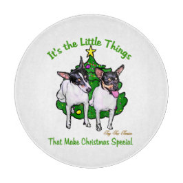 Toy Fox Terrier Christmas Schneidebrett
