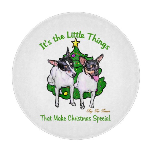Toy Fox Terrier Christmas Schneidebrett (Vorderseite)