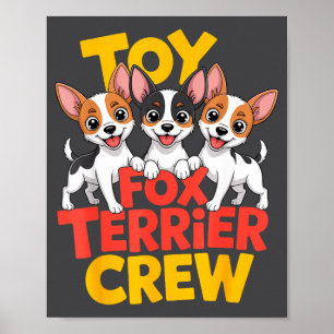 Toy Fox Terrier Crew Cartoon Kleiner Amertoy Pet H Poster