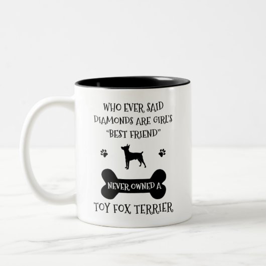 Toy Fox Terrier Dog Breed Best Friend Zweifarbige Tasse (Links)