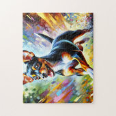 Toy Fox Terrier Dog Portrait Akryllische Art Print Puzzle (Vertikal)