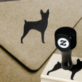 Toy Fox Terrier Dog Rasse Silhouette Gummistempel