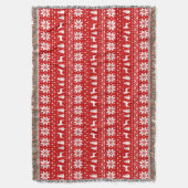 Toy Fox Terrier Dog Silhouettes Christmas Holiday Decke (Vorderseite Vertikal)