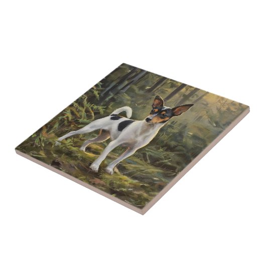 Toy Fox Terrier Fliese (Seite)