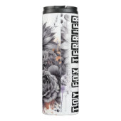 Toy Fox Terrier Floral Fun Thermosbecher (Rückseite)