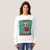 Toy Fox Terrier Frohe Woofmas Sweatshirt (Vorne ganz)