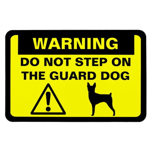 Toy Fox Terrier Guard Hundeschwarnung Magnet (Horizontal)
