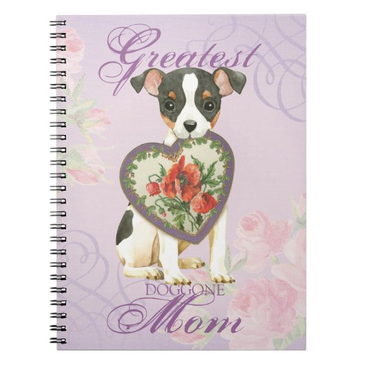 Toy Fox Terrier Heart Mama Notizblock (Vorderseite)