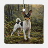 Toy Fox Terrier Keramikornament (Rückseite)