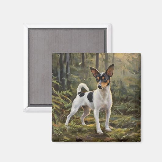 Toy Fox Terrier Magnet (Vorderseite/Rückseite)