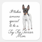 Toy Fox Terrier Mama Stickers (Vorderseite)