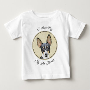 Toy Fox Terrier Painting - Niedliche Original Dog Baby T-shirt