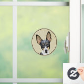 Toy Fox Terrier Painting - Niedliche Original Dog Fensteraufkleber (Zuhause)