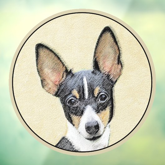 Toy Fox Terrier Painting - Niedliche Original Dog Fensteraufkleber (Blatt 3)