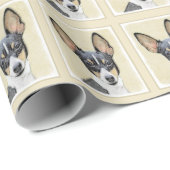 Toy Fox Terrier Painting - Niedliche Original Dog Geschenkpapier (Rolleneckpunkt)