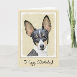 Toy Fox Terrier Painting - Niedliche Original Dog  Karte