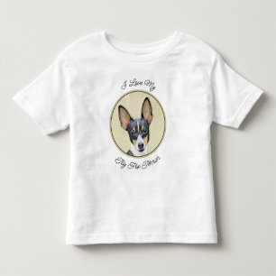 Toy Fox Terrier Painting - Niedliche Original Dog Kleinkind T-shirt