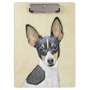 Toy Fox Terrier Painting - Niedliche Original Dog Klemmbrett