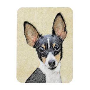 Toy Fox Terrier Painting - Niedliche Original Dog Magnet