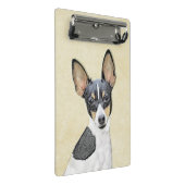 Toy Fox Terrier Painting - Niedliche Original Dog  Mini Klemmbrett (Schrägansicht)