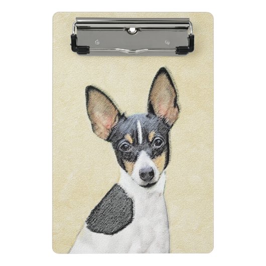 Toy Fox Terrier Painting - Niedliche Original Dog  Mini Klemmbrett (Vorderseite)