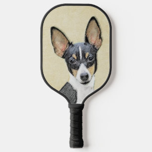Toy Fox Terrier Painting - Niedliche Original Dog  Pickleball Schläger