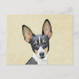 Toy Fox Terrier Painting - Niedliche Original Dog  Postkarte