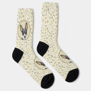 Toy Fox Terrier Painting - Niedliche Original Dog Socken
