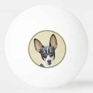 Toy Fox Terrier Painting - Niedliche Original Dog  Tischtennisball