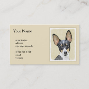 Toy Fox Terrier Painting - Niedliche Original Dog  Visitenkarte