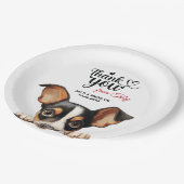 Toy Fox Terrier Pappteller (Schrägansicht)