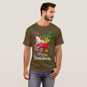 Toy Fox Terrier Ride Red Truck Weihnachten Pajama T-Shirt (Vorne ganz)