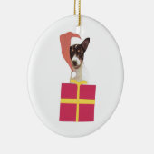Toy Fox Terrier Santa Hat Ornament (Rechts)