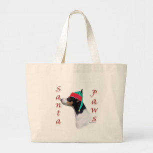 Toy Fox Terrier Santa Paws Jumbo Stoffbeutel
