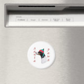 Toy Fox Terrier Santa Paws Magnet (In Situ (Geschirrspüler))