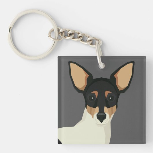 Toy Fox Terrier Schlüsselanhänger (Vorderseite)