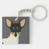 Toy Fox Terrier Schlüsselanhänger (Rückseite)