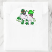 Toy Fox Terrier St Pattys Ovaler Aufkleber (Tasche)