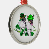 Toy Fox Terrier St Pattys Silbernes Ornament (Rechts)