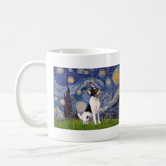 Toy Fox Terrier - Starry Night Kaffeetasse (Links)
