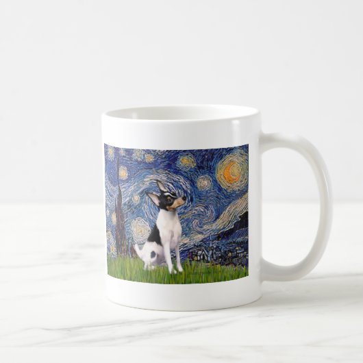 Toy Fox Terrier - Starry Night Kaffeetasse (Rechts)