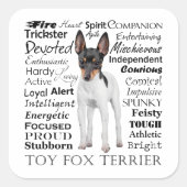 Toy Fox Terrier Tracks Sticker (Vorderseite)