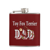 Toy Fox Terrier Vater Geschenke Flachmann (Vorderseite)